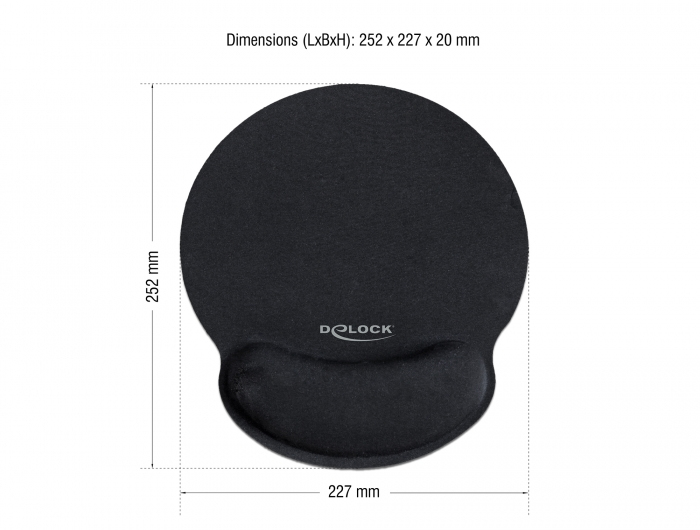 Delock Ergonomic - Mauspad - Schwarz