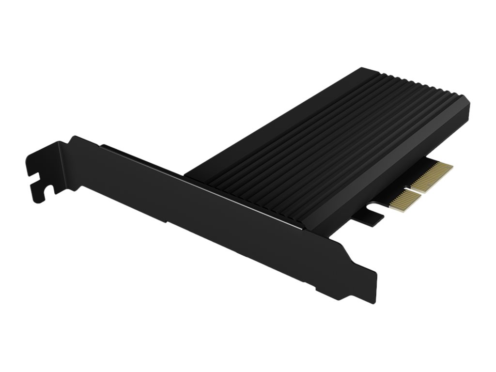 ICY BOX | PCIe Erweiterungskarte mit Kühlkörper, M.2 NVMe SSD zu PCIe 4.0 x4 | black