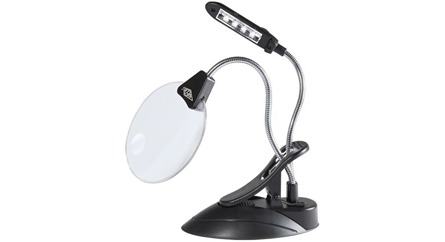 Tischlupe Pocket – mit LED – schwarz – inkl. Batterien