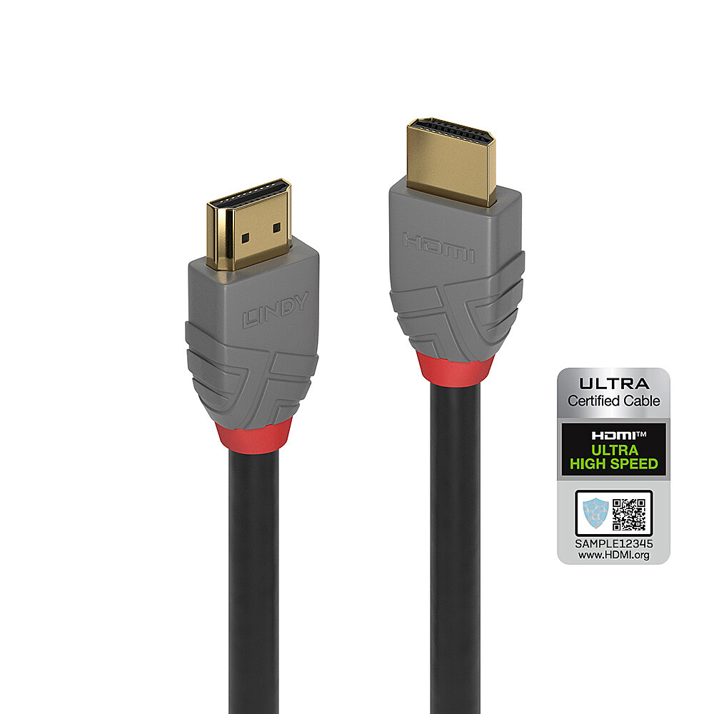 Lindy | 0.5m Ultra High Speed HDMI Kabel, Anthra Line