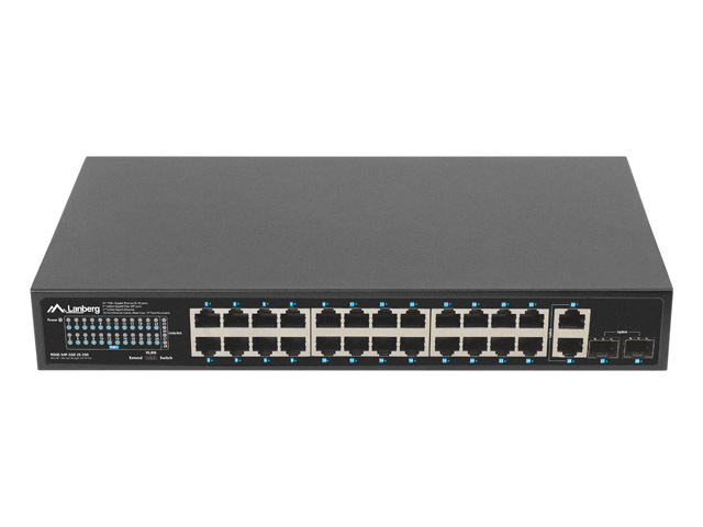 Switch 24-Port 1Gb PoE+/2xGb 2xSFP Rack 19" 250W