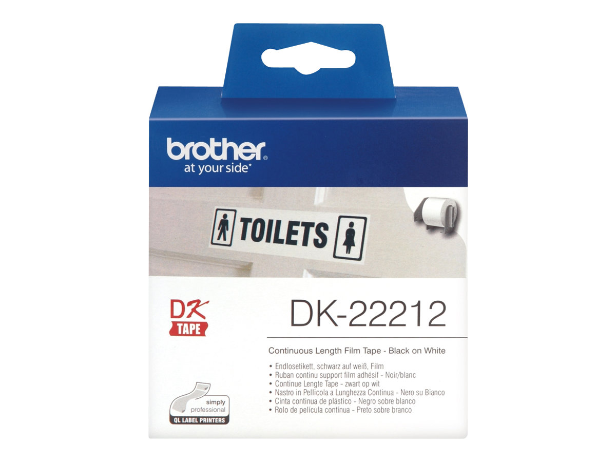 Brother DK-22212 - Permanenter Klebstoff - weiß - Rolle (6,2 cm x 15,2 m)