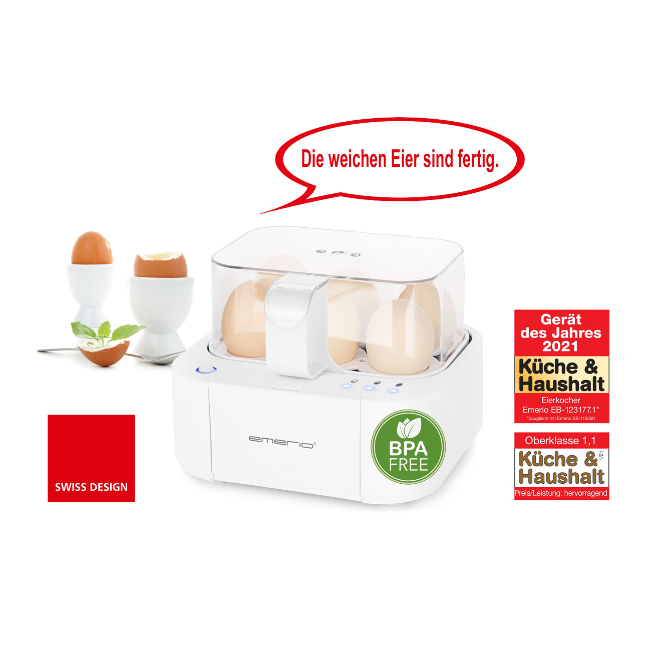 Eierkocher | 6 Eier | Weiß Eierkocher | 6 Eier | Weiß