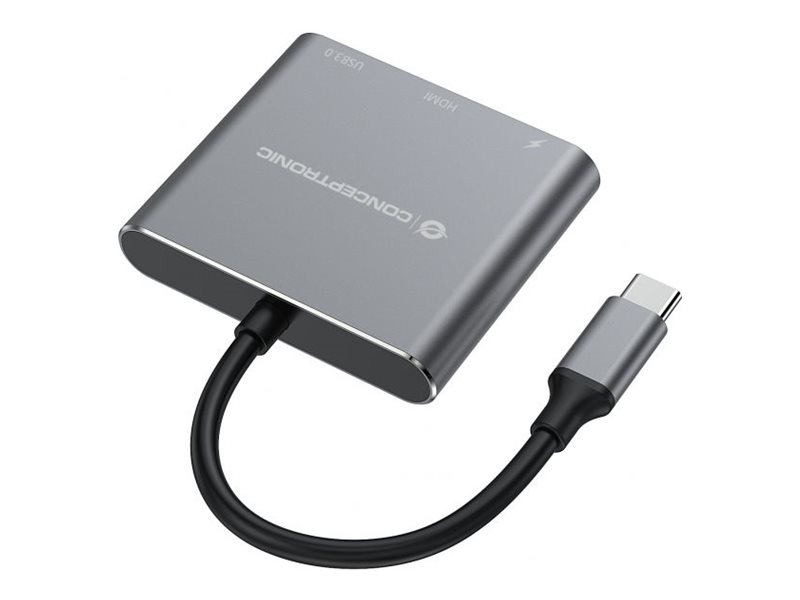 CONCEPTRONIC Dock USB-C ->HDMI,USB3.0,PD           0.25m