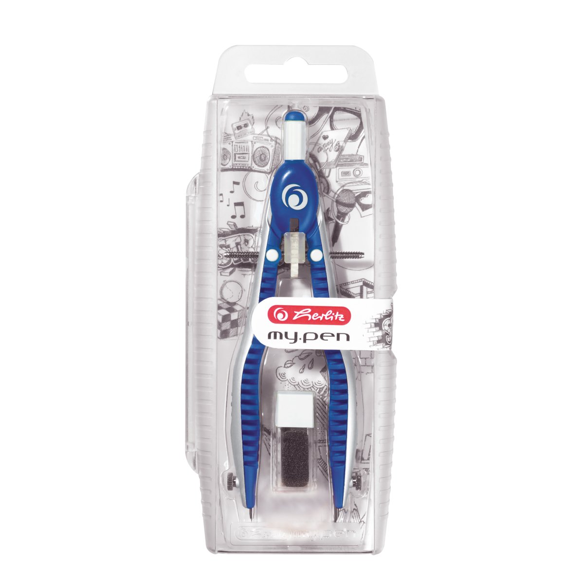 my.pen Zirkel Blau-Weiß