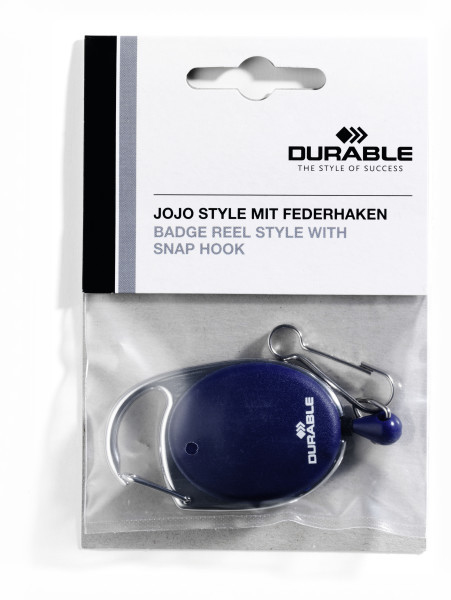 DURABLE | Jojo Style mit Federhaken 1 Stück dunkelblau