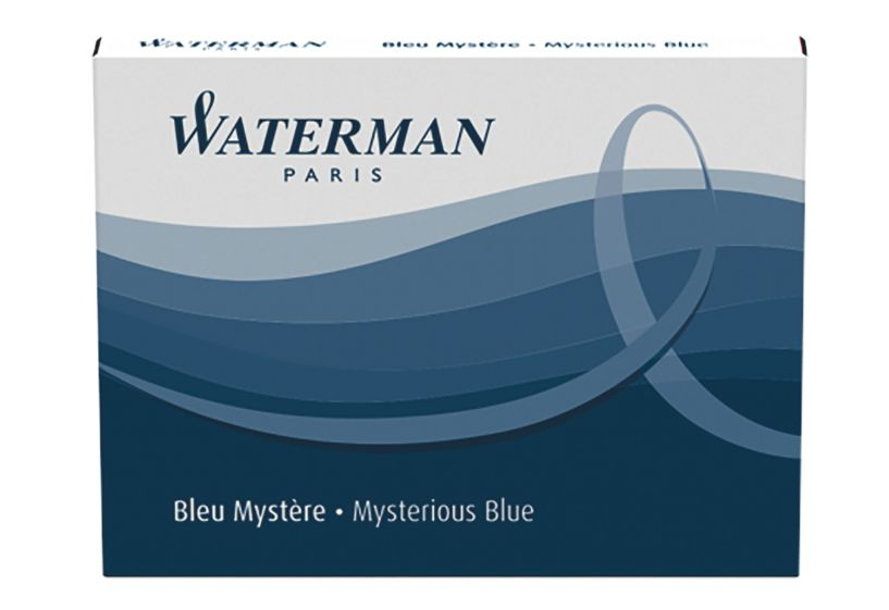 WATERMAN | Tintenpatrone Standard Mysterious Blue (alt: Blauschwarz) | in einer Schachtel (8)