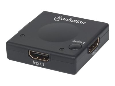Manhattan HDMI 1080p Switch 2-Port, Automatic and Manual Switching, Black, Blister
