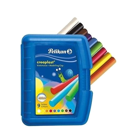 Pelikan | Knetmasse Creaplast Kinderknete 198/9B blau, 9 Farben, 300g