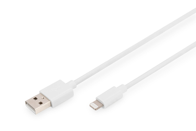 DIGITUS | USB Kabel 2.0 A St. -> Lightning St., MFI 2M weiß