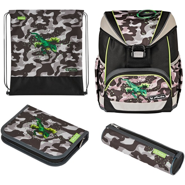 herlitz | Schulranzen UltraLight Plus Camo Dragon