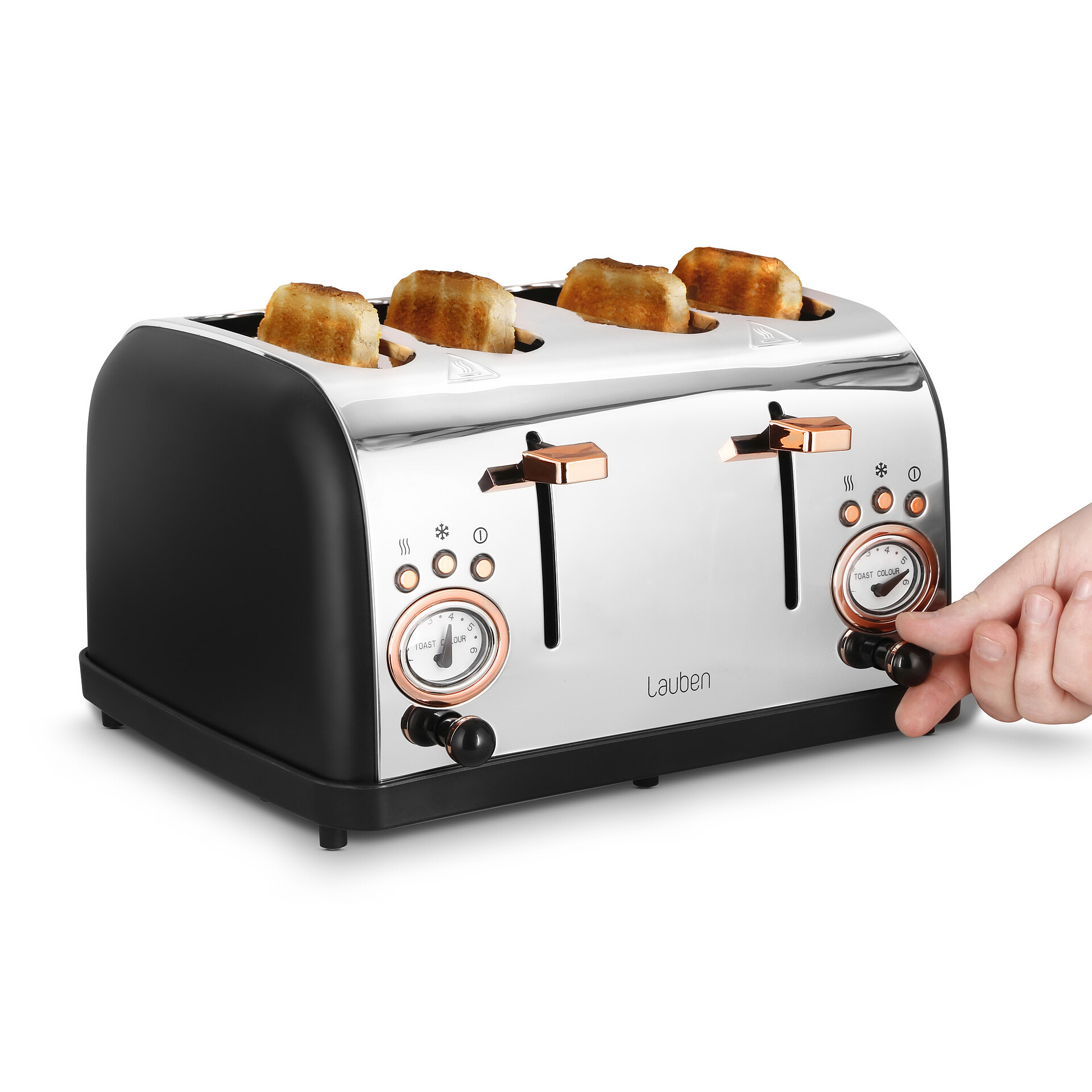 Lauben | Toaster 1500BC | 4Toasts | 1500W | schwarz retail