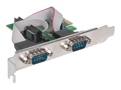 Manhattan Serielle PCI-Express-Karte, Zwei DB9-Ports, geeignet für PCI Express x1, x4, x8 und x16 Lanes