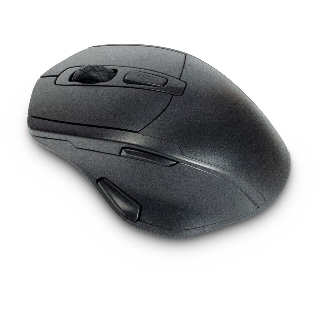 Inter-Tech Eterno M-230 - Maus - ergonomisch - optisch - 6 Tasten - kabellos - 2.4 GHz - kabelloser Empfänger (USB)