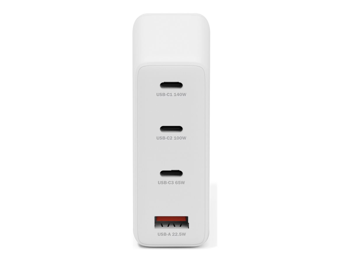 USB-Ladegerät GaN 140W,  3x USB-C,  1x USB-A    weiß