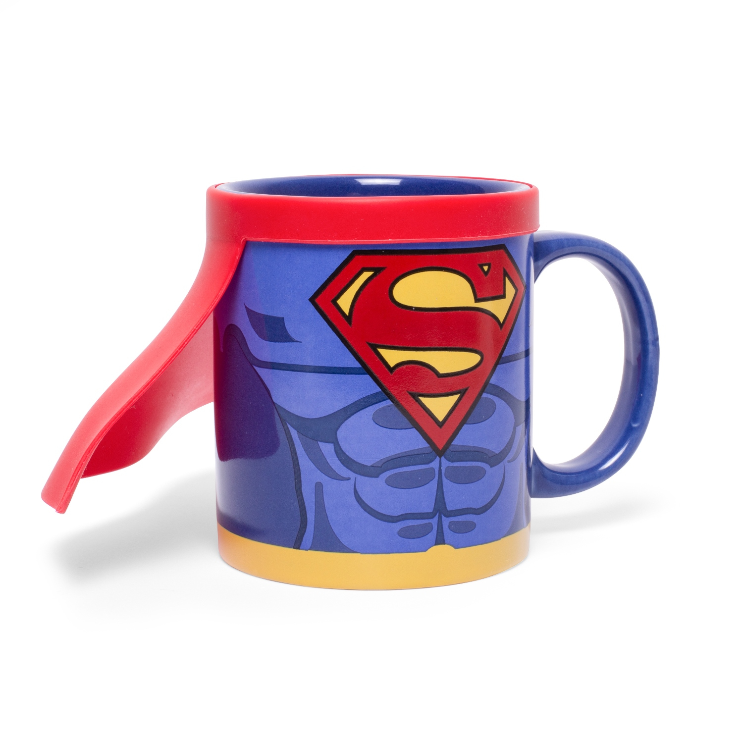 Thumbs Up Superman Mug with Cape - Eins/Eine(r) - 0,25 l - Blau - Rot - Keramik - Silikon - Universal - 1 Stück(e)