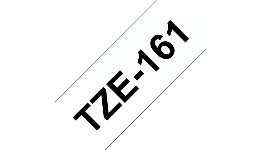 Brother TZe-161 - Schwarz auf durchsichtig - Rolle (3,56 cm x 8 m)