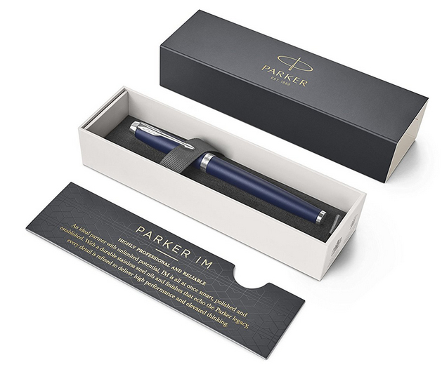 Parker | IM Matte Blue C.C. Füllfederhalter | Federbreite M | Schreibfarbe Blau | in Geschenkbox