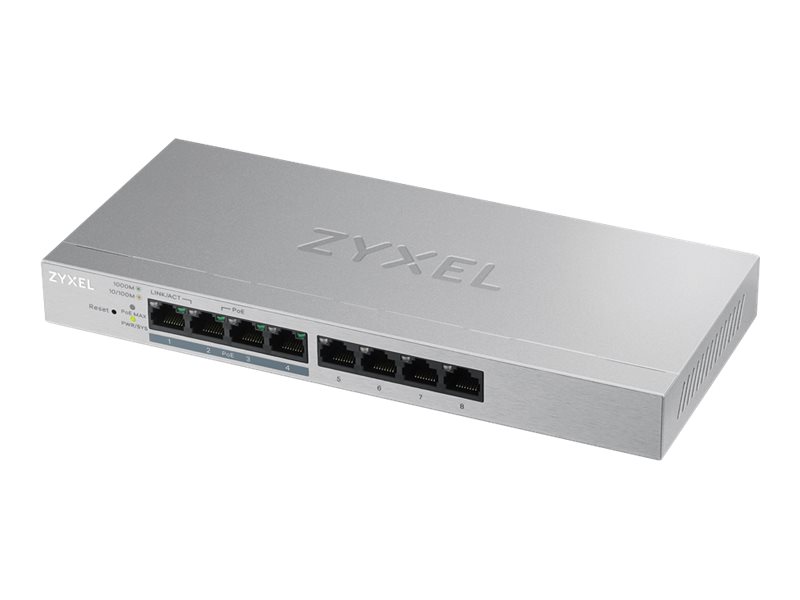ZyXEL GS1200-8HP v2 - Switch - managed - 4 x 10/100/1000 + 4 x 10/100/1000 (PoE+)