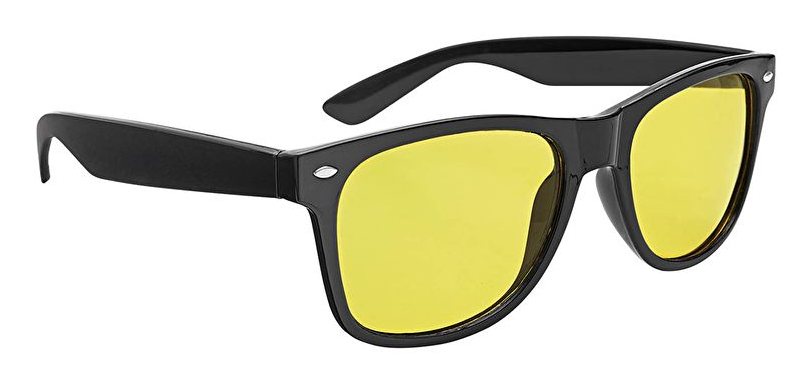 Nachtsichtbrille für Autofahrer, polarisiert, gelbe Gläser, schwarz