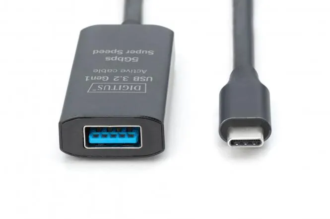 DIGITUS | Verlängerungskabel USB-C->USB-A St./Bu. 10G 10,00m