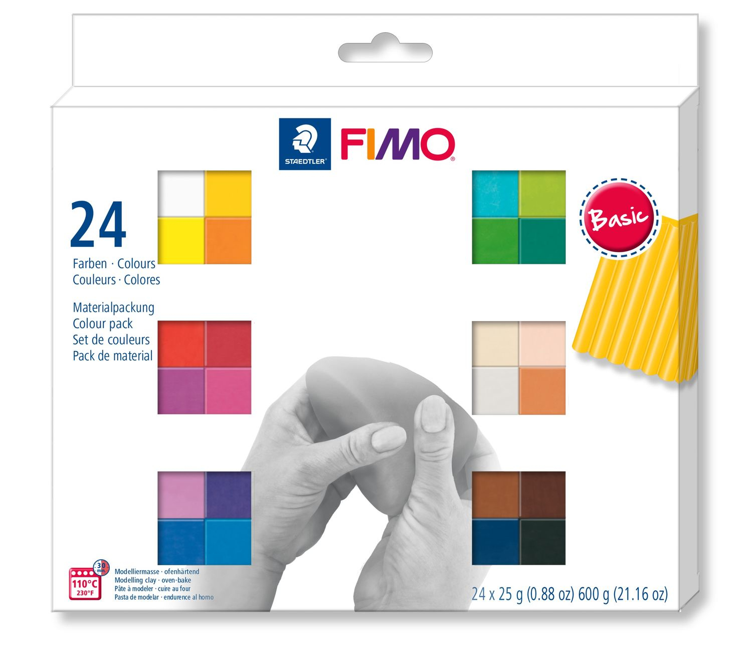 STAEDTLER FIMO 8023 C - Knetmasse - Gemischte Farben - Erwachsene - 24 Stück(e) - 110 °C - 30 min