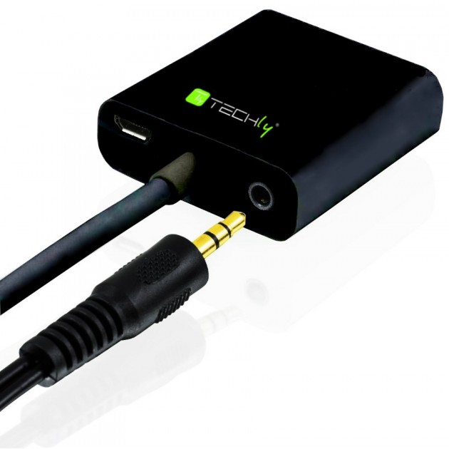 Techly Videokonverter - HDMI - VGA - Schwarz