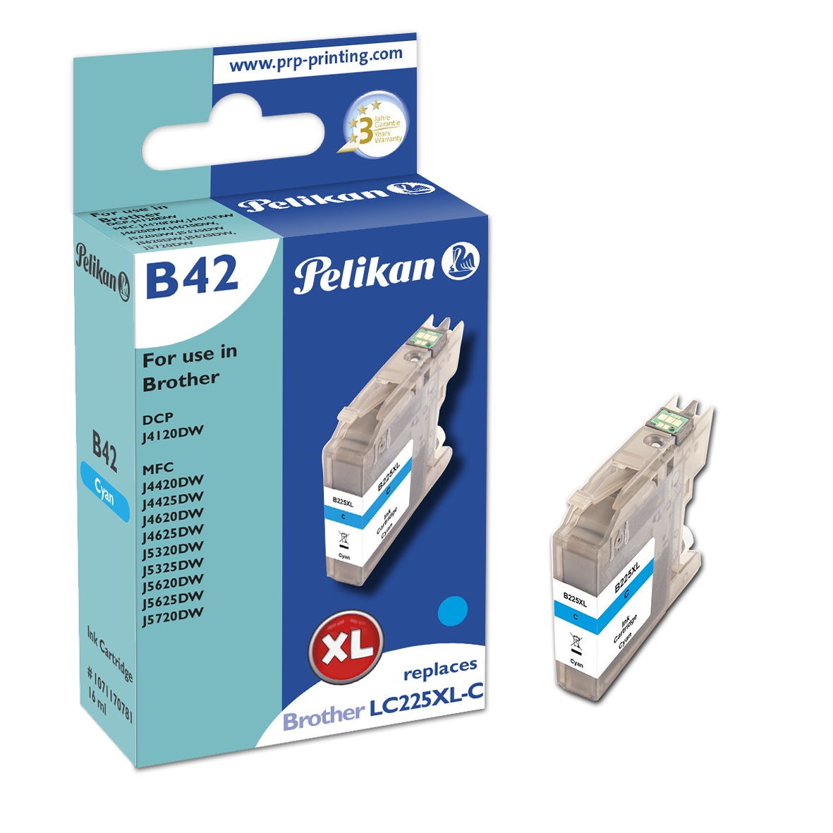 B42 ersetzt Brother LC-225XL cyan