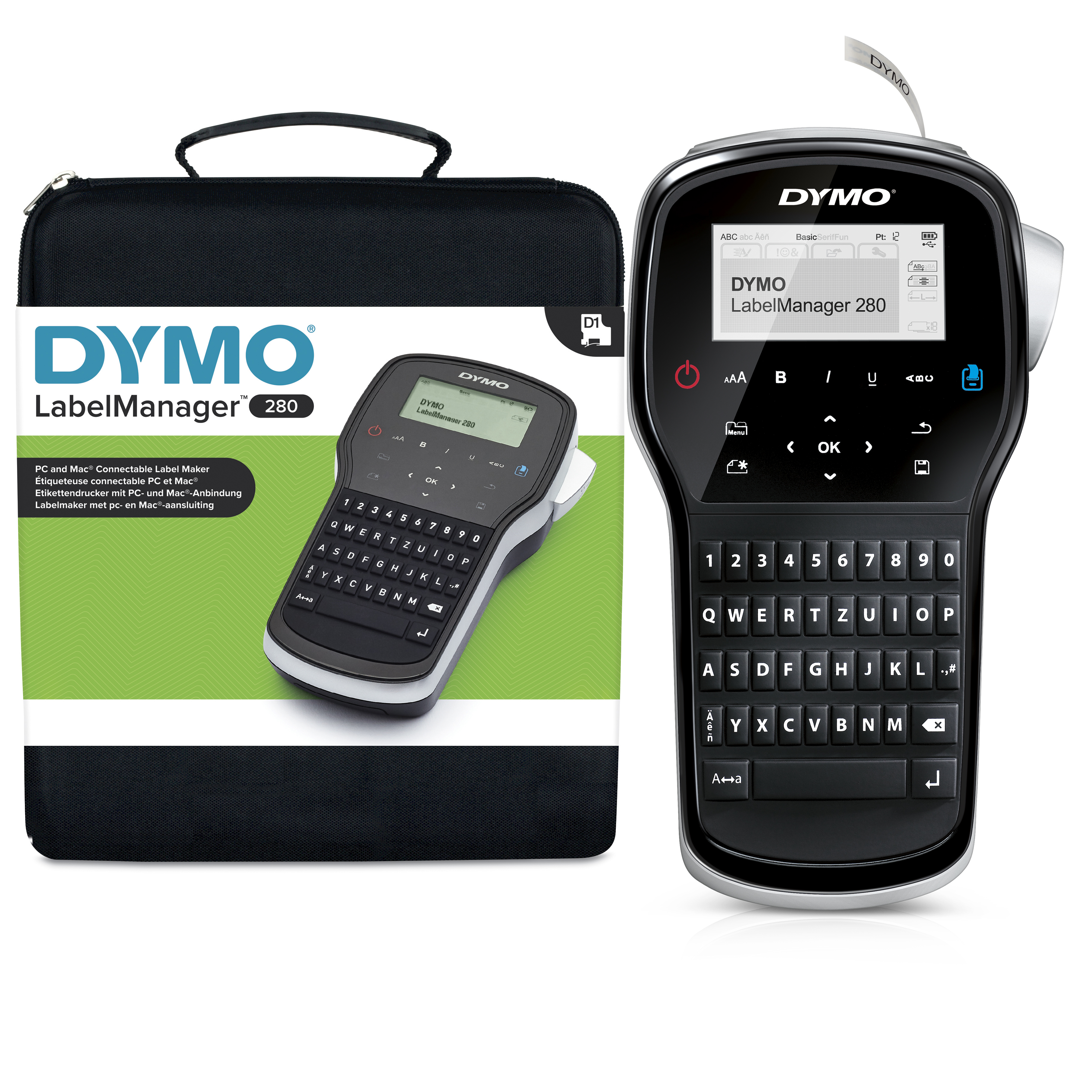 DYMO | LabelManager 280 Beschriftungsgerät | QWERTZ-Tastatur | im KofferSet