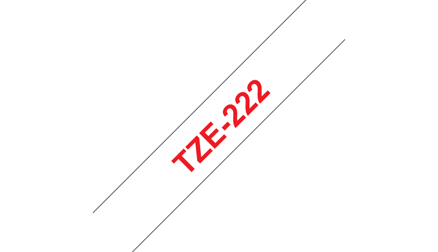 Brother TZe-222 - Rot auf Weiß - Rolle (0,9 cm x 8 m) 1 Rolle(n) laminiertes Band