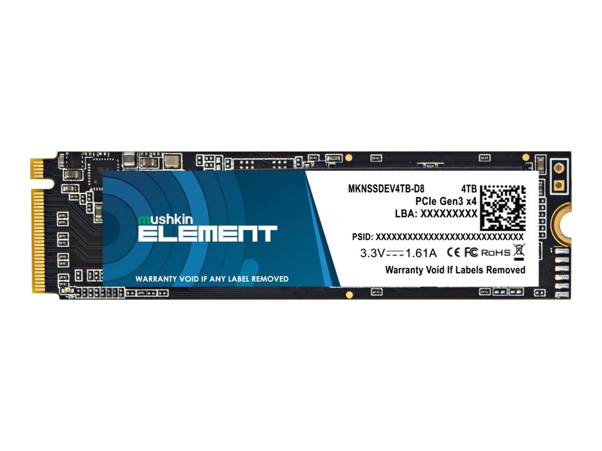 SSD  4TB Mushkin M.2    (2280) Element NVMe PCIe intern retail