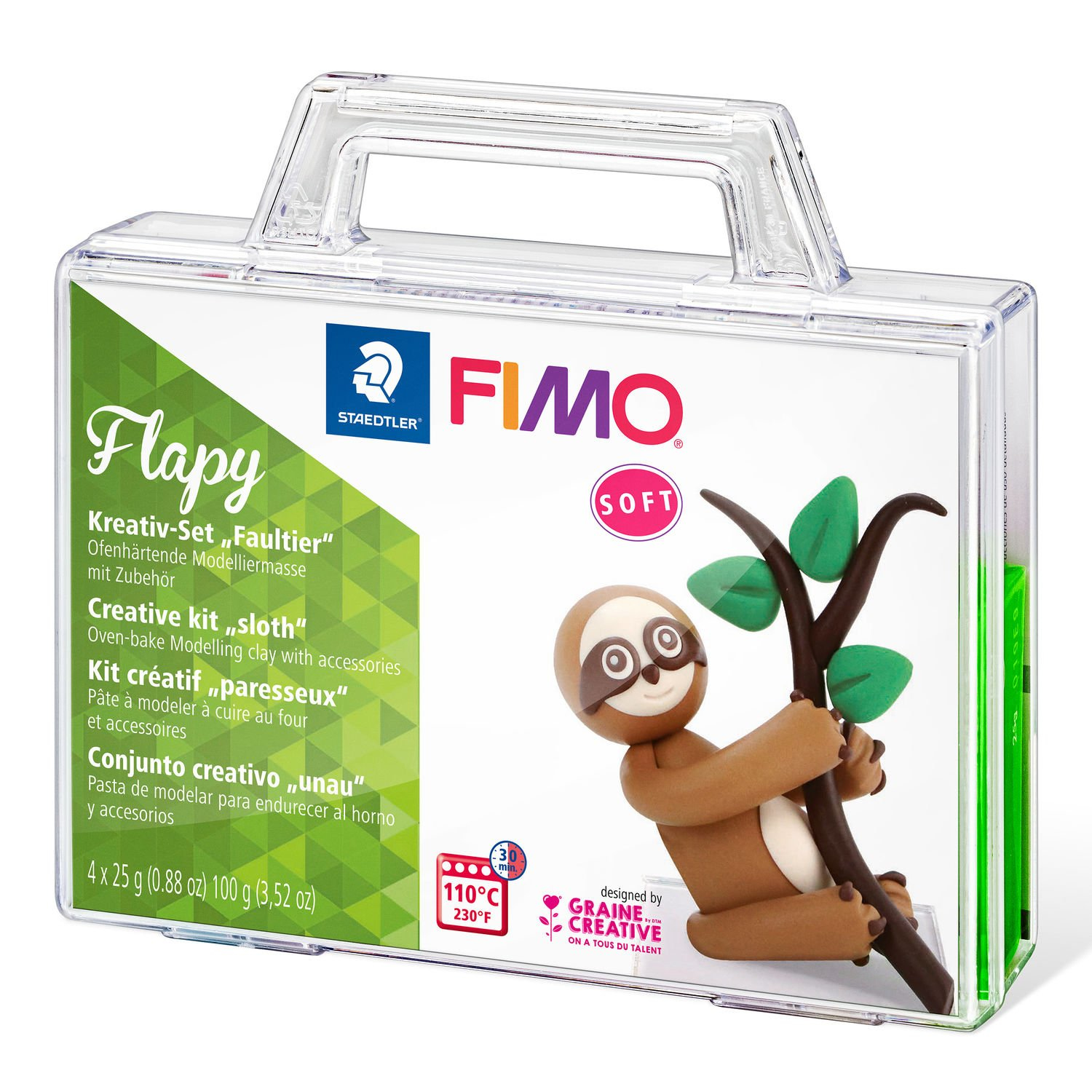 STAEDTLER FIMO Flapy - Knetmasse - Beige - Braun - Schokolade - Grün - Erwachsene - 4 Stück(e) - 4 Farben - 110 °C