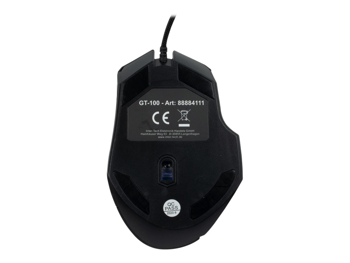 Inter-Tech Nitrox GT-100 RGB - Maus - ergonomisch - optisch