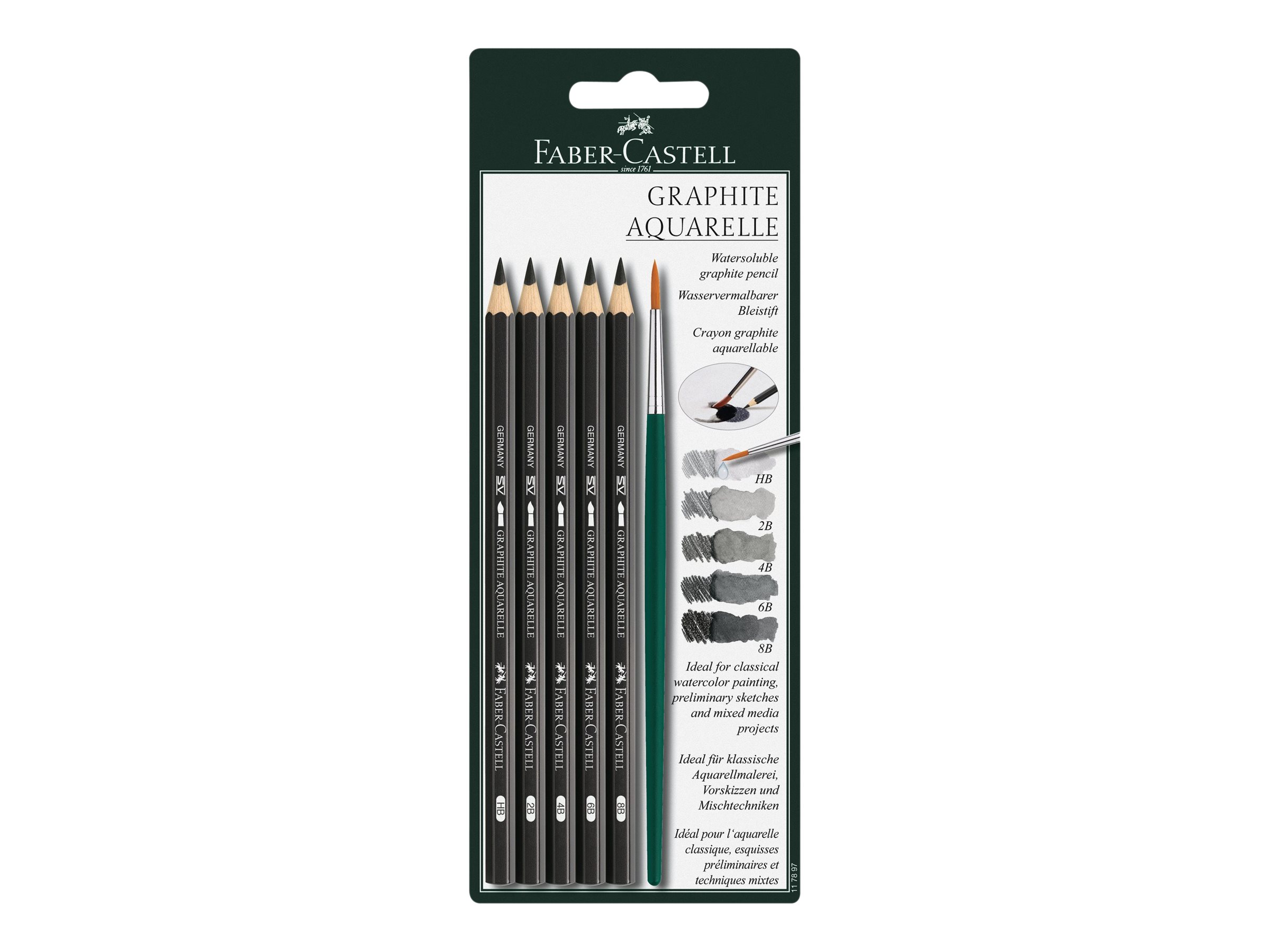 FABER-CASTELL Aquarellbleistift Graphite Aquarelle BK