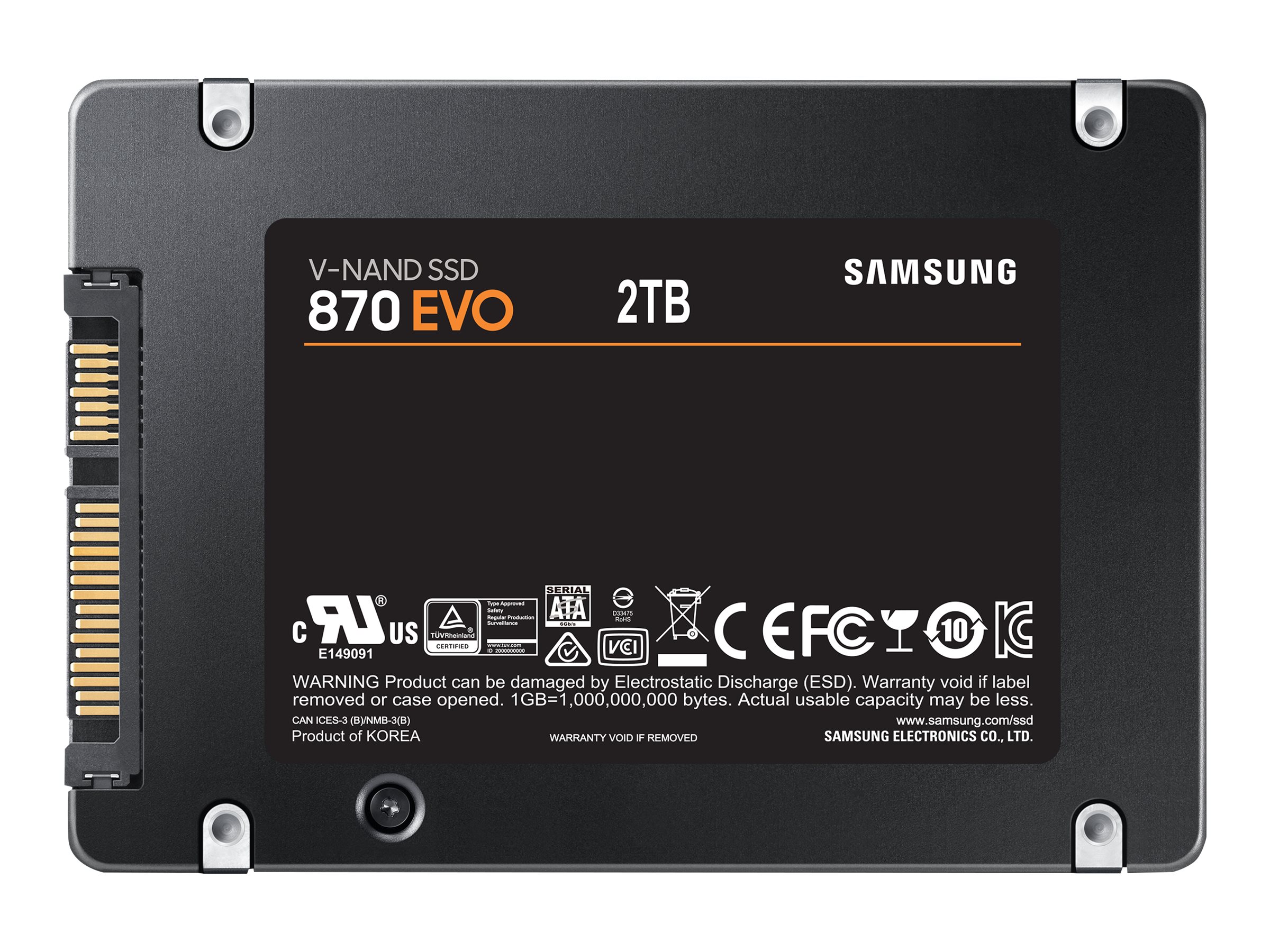 Samsung 870 EVO MZ-77E2T0B - 2 TB SSD - intern - 2.5" (6.4 cm)