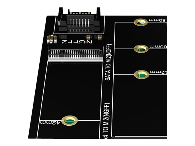 ICY BOX | PCIe-Karte, 1x M.2 SATA SSD zu SATA III + 1x M.2 NVMe SSD zu PCIe x4 | black