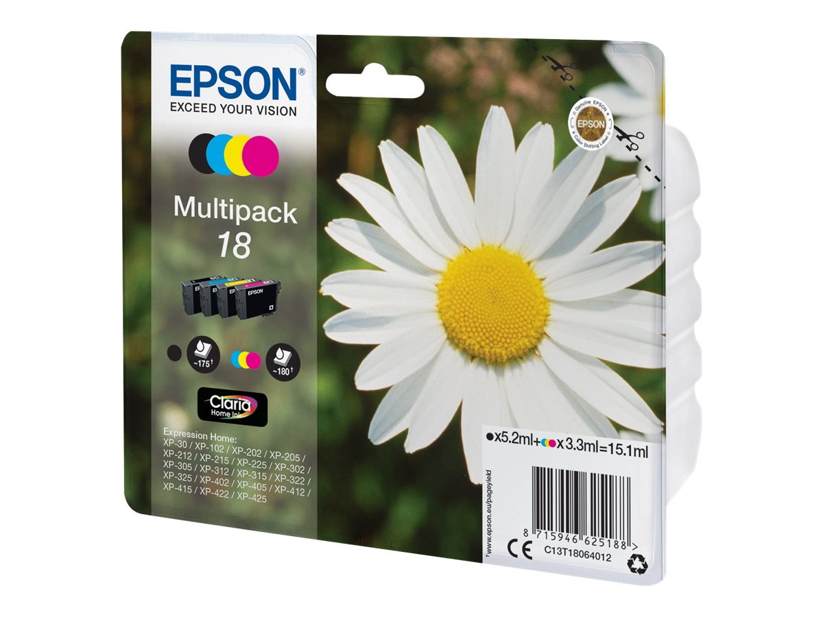 Epson 18 Multipack - 4er-Pack - 15.1 ml - Schwarz, Gelb, Cyan, Magenta