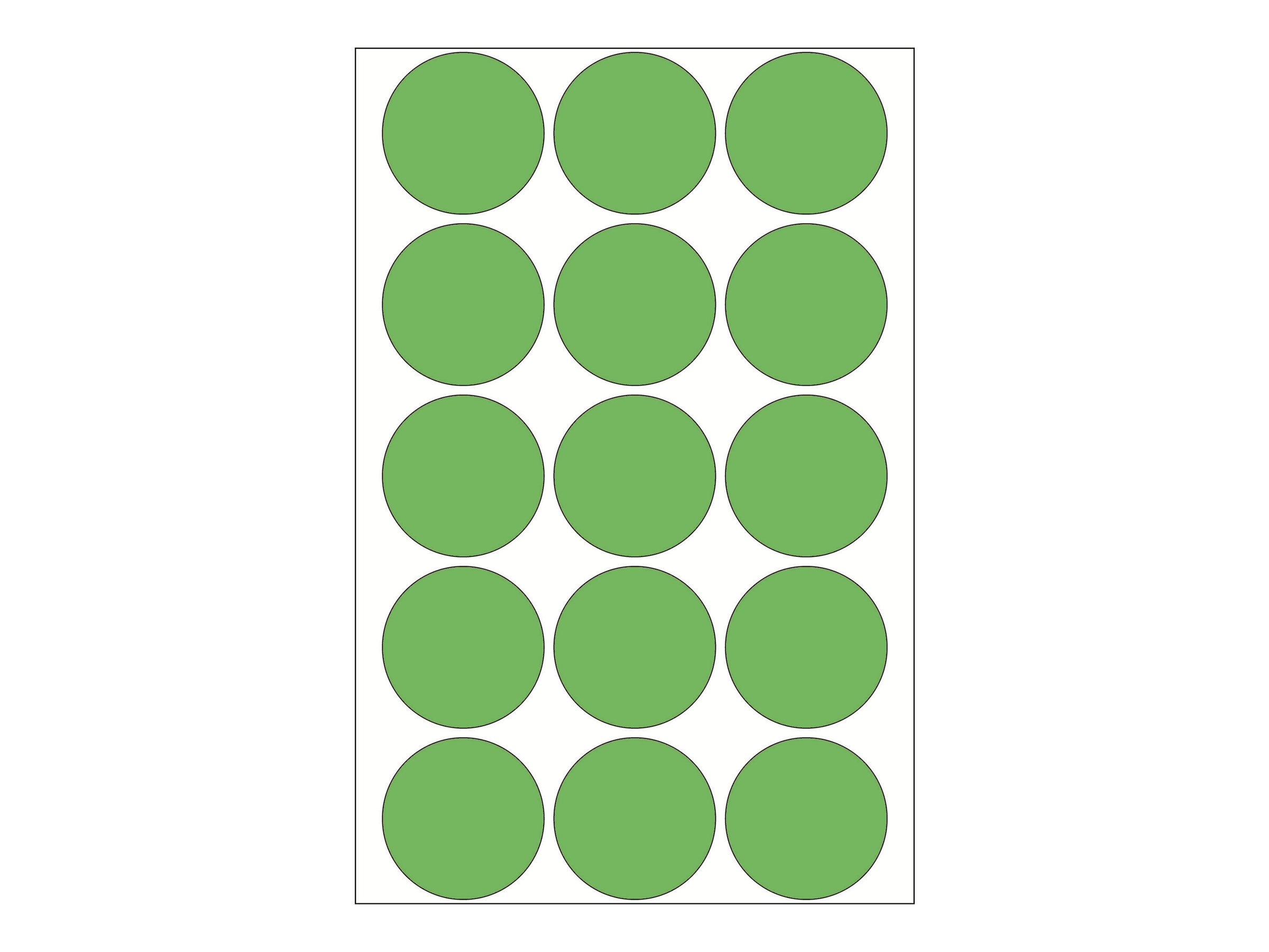 HERMA Papier - permanent selbstklebend - grün - 32 mm rund 480 Etikett(en) (32 Bogen x 15)
