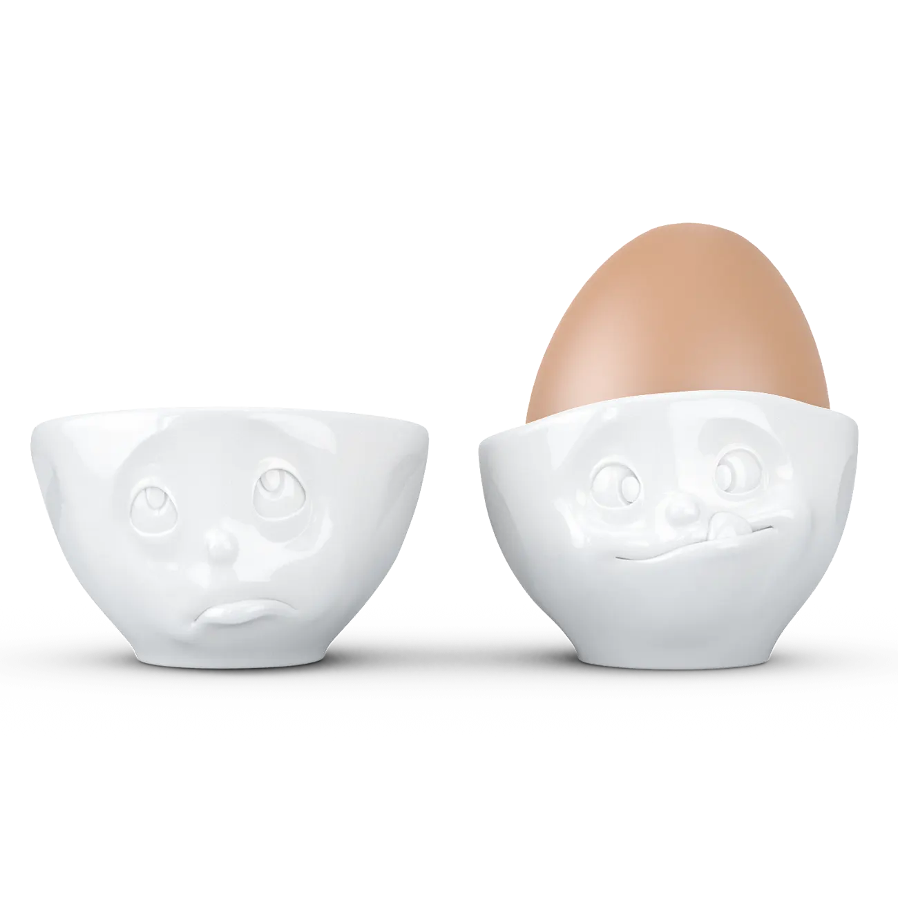 FIFTYEIGHT Eierbecher Set Nr. 2 Och bitte & Lecker Weiß