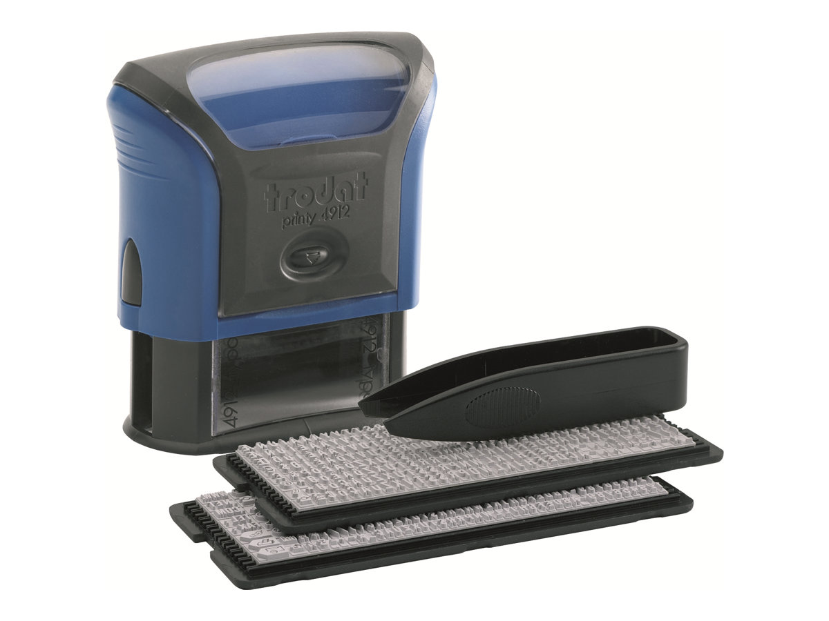 trodat Stempel Printy Typom 4.0/DB Himmel bl+Kis schw 4912