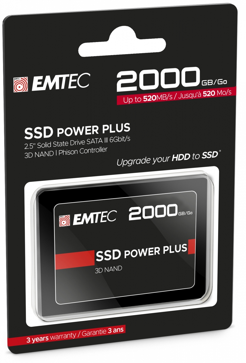 EMTEC X150 Power Plus - Solid-State-Disk - 2 TB - intern - 2.5" (6.4 cm)