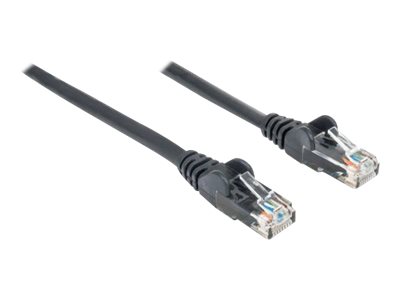 Intellinet Network Patch Cable, Cat6, 2m, Black, CCA, U/UTP, PVC, RJ45, Gold Plated Contacts, Snagless, Booted, Polybag - Patch-Kabel - RJ-45 (M)