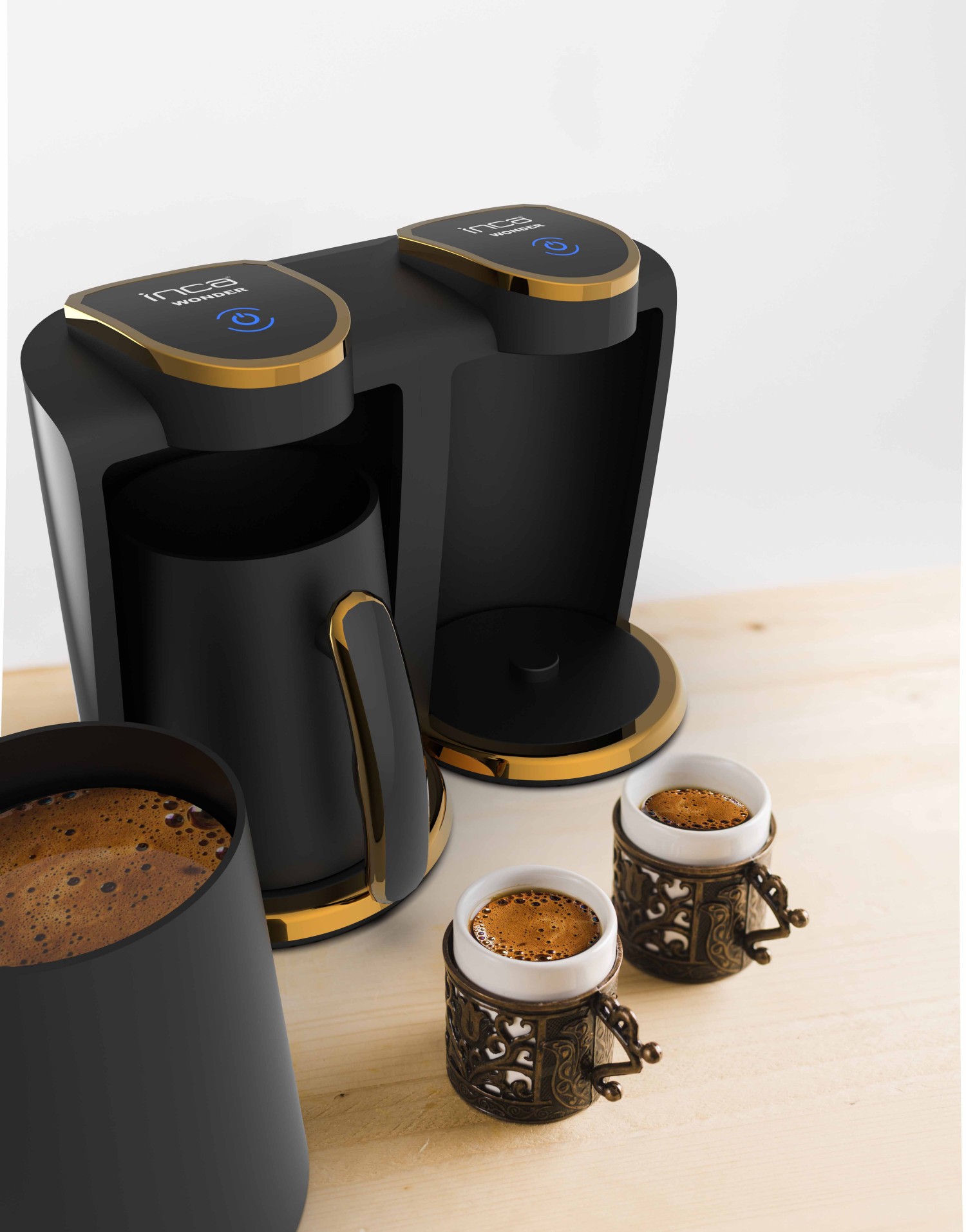 INCA | Mokka-Kaffeemaschine Duo | Wonder Serie | Touch-Control-Schalter