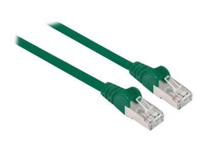 Intellinet Network Patch Cable, Cat7 Cable/Cat6A Plugs, 1m, Green, Copper, S/FTP, LSOH / LSZH, PVC, RJ45, Gold Plated Contacts, Snagless, Booted, Polybag - Patch-Kabel - RJ-45 (M)