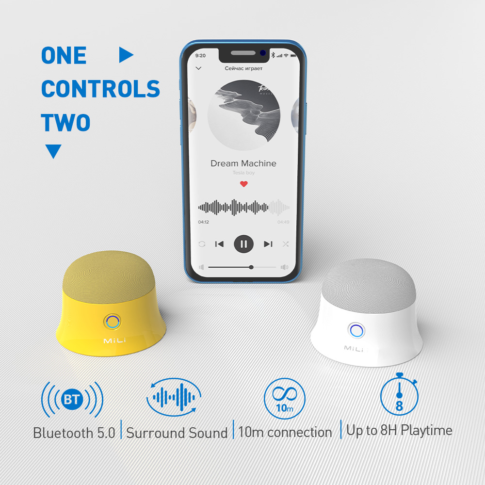 Ultron | Mag Soundmate magnetischer Bluetooth-Lautsprecher | weiß