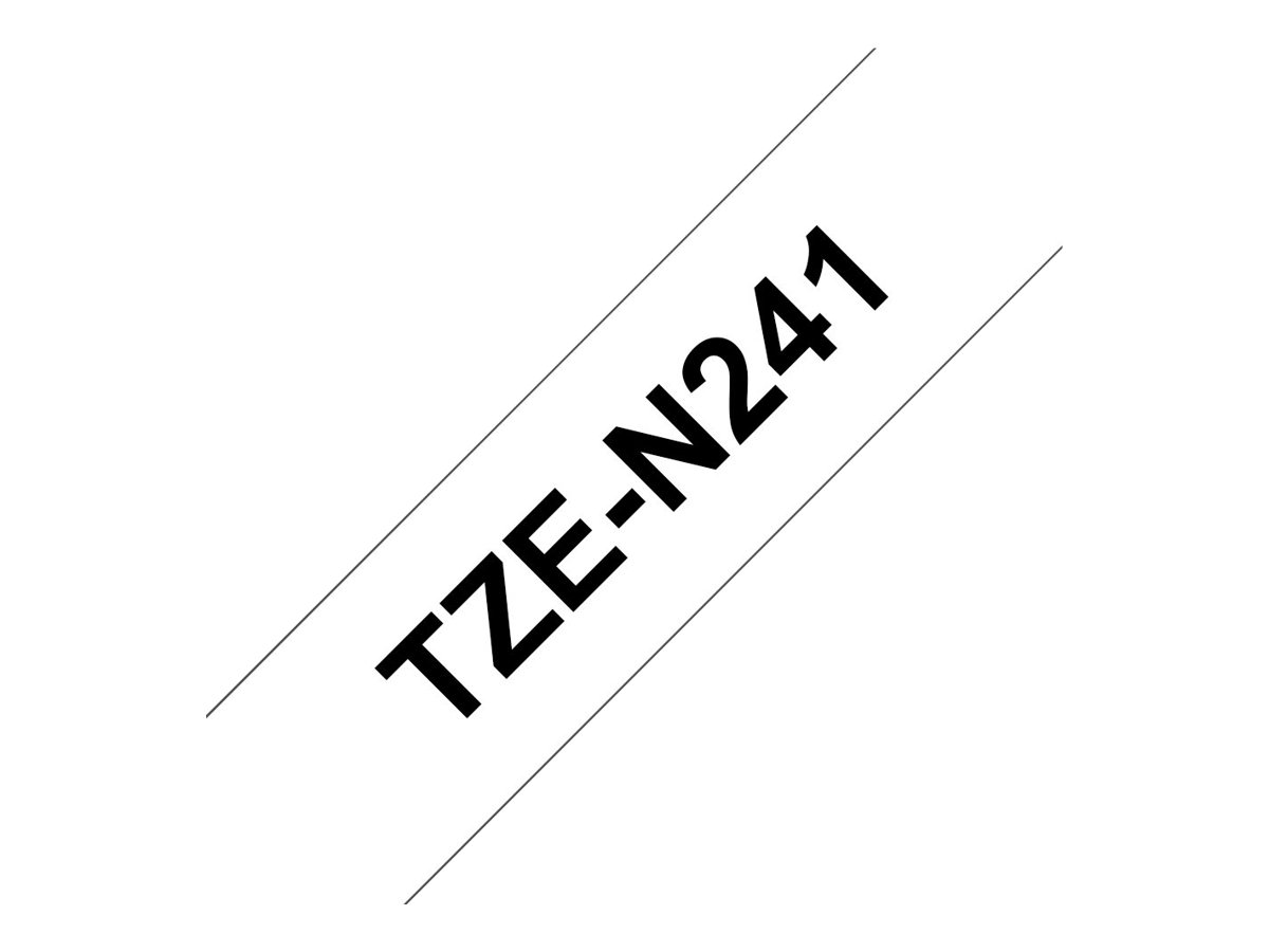Brother TZe-N241 - Schwarz auf Weiß - Rolle (1,8 cm x 8 m)