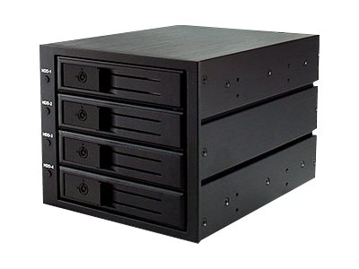 ICY BOX | Backplane, 4x SAS/SATA 3,5" HDD in 3x 5,25", trägerlos, EasySwap | black