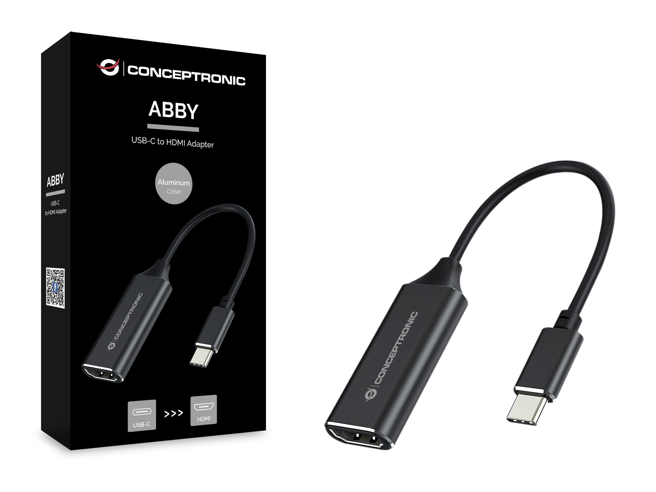 Conceptronic Adapterkabel USB-C -  HDMI Adapter St/Bu - Adapter - Digital/Daten