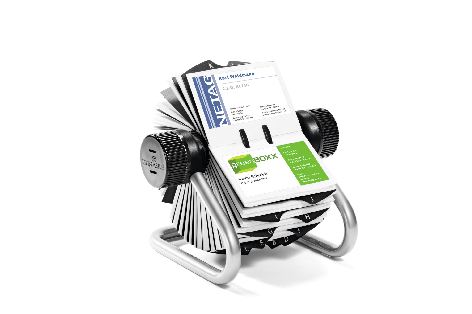 Visifix Rollkartei f400 Karten Register A-Z silber