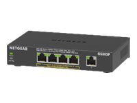 Netgear GS305Pv2 - Switch - unmanaged - 5 x 10/100/1000 (4 PoE)
